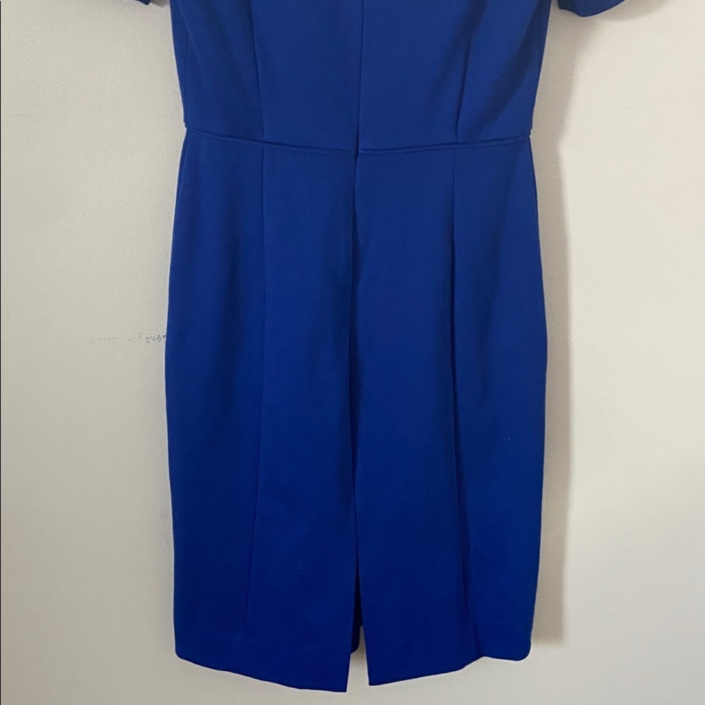 Tahari Royal Blue Midi Sheath Dress – Pleated Waist Size - Picture 7 of 8